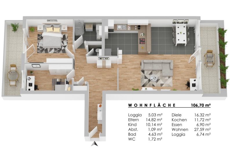3D-Grundriss
